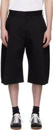 Seventh Black Bermuda Pleat Shorts