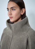 MM6 Maison Margiela Ribbed Zip-Up Cardigan