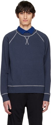 Sunspel Navy Crewneck Sweatshirt