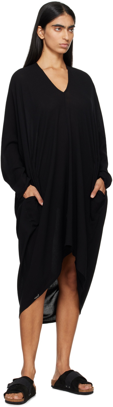 visvim Black Ruana Midi Dress