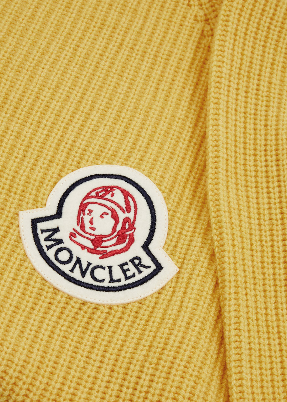 Moncler Genius X Billionaire Boys Club Ribbed Wool-blend Jumper Yellow