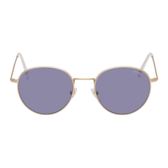 Photo: Super Gold and Navy Wire Sunglasses