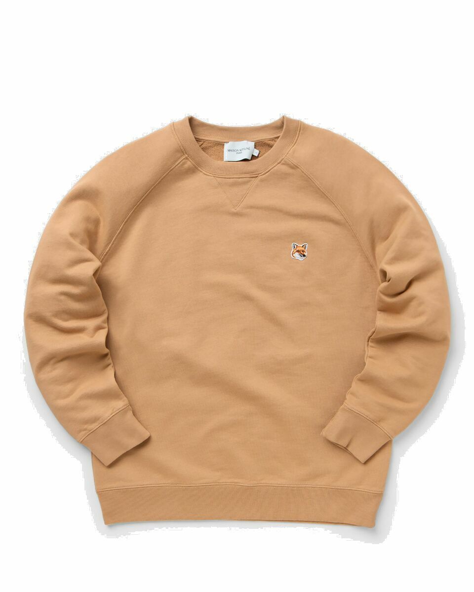 Photo: Maison Kitsune Fox Head Patch Classic Sweatshirt Brown - Mens - Sweatshirts