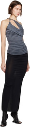 Rick Owens Lilies Black Porterville Dirt Pillar Maxi Skirt