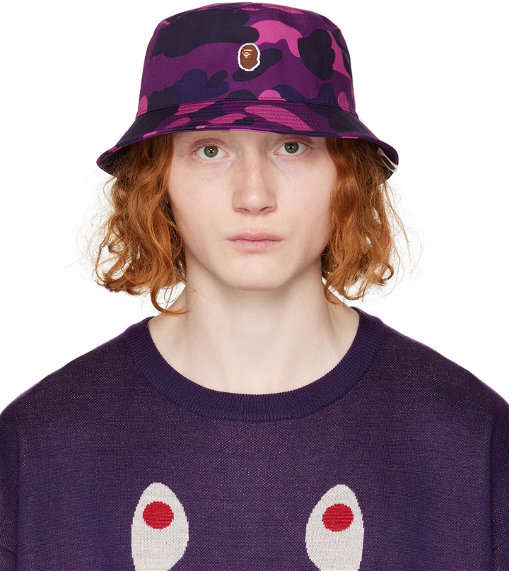 Photo: BAPE Purple Camo Bucket Hat