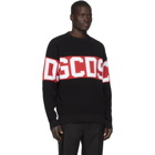 GCDS Black and Red Logo Sweater