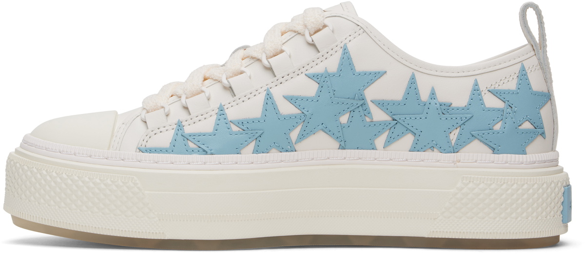 AMIRI White & Blue Stars Court Low Sneakers Amiri