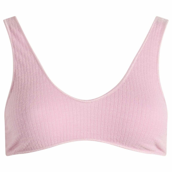 Photo: SKIMS Women's Seamless Sheer Wool Bralette in Halite