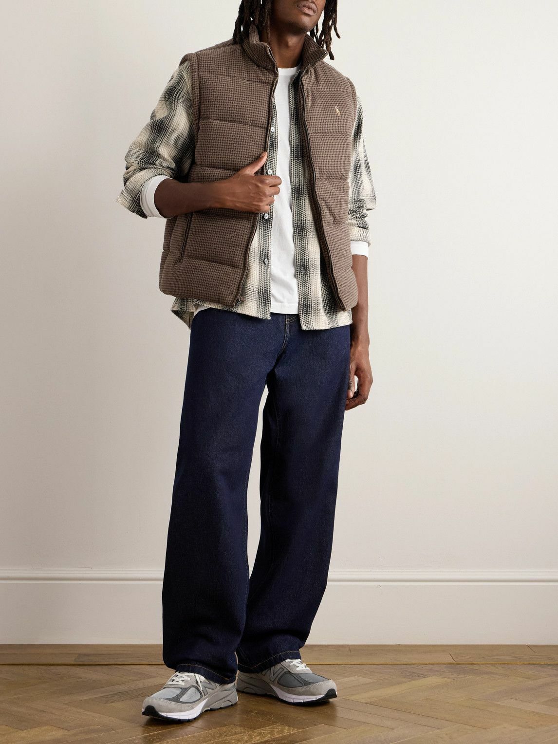 Polo Ralph Lauren - Logo-Embroidered Padded Quilted Houndstooth