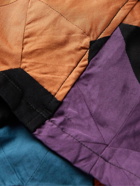 BODE - Rainbow Star Quilt Patchwork Cotton Shirt - Black