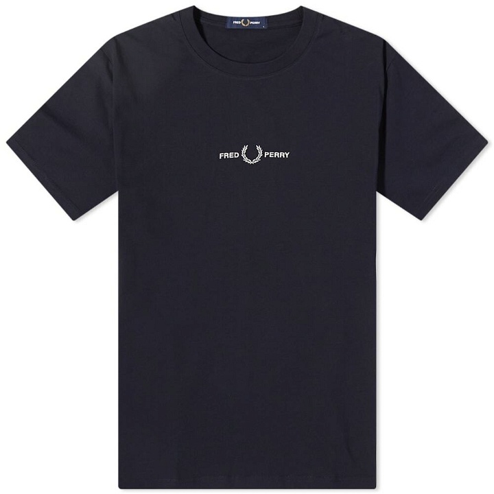 Photo: Fred Perry Authentic Men's Embroidered T-Shirt in Navy