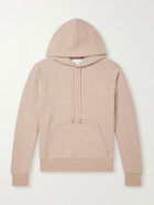 AMI PARIS - Logo-Embossed Cotton-Jersey Hoodie - Neutrals