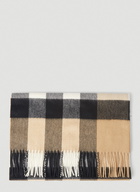 Mega Check Scarf in Beige