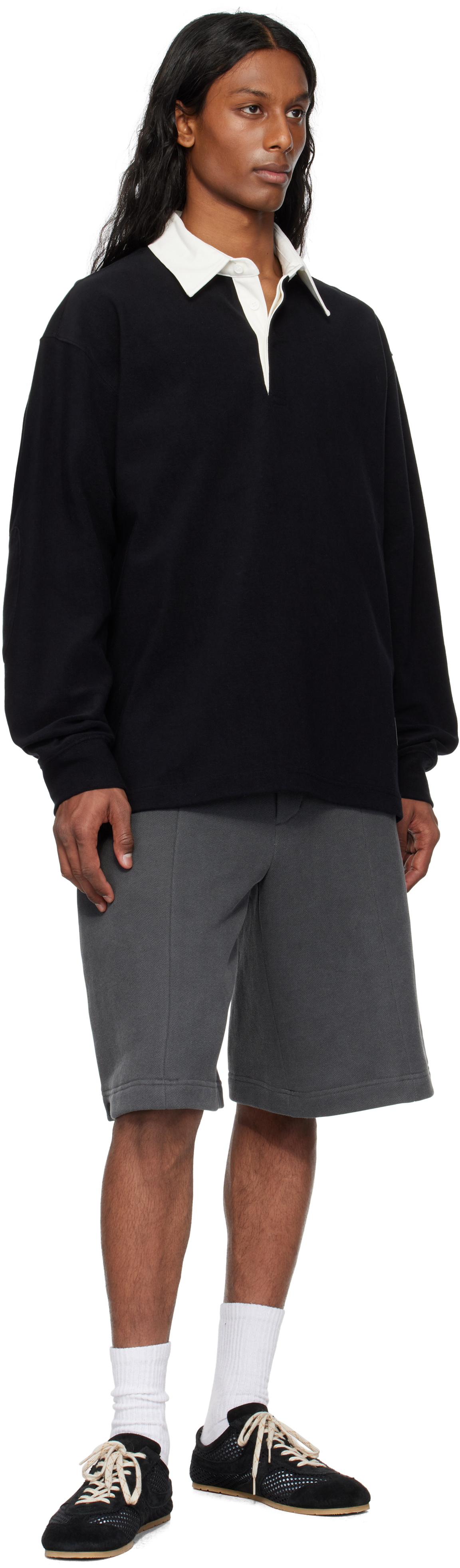 Solid Homme Black Solid Rugby Polo