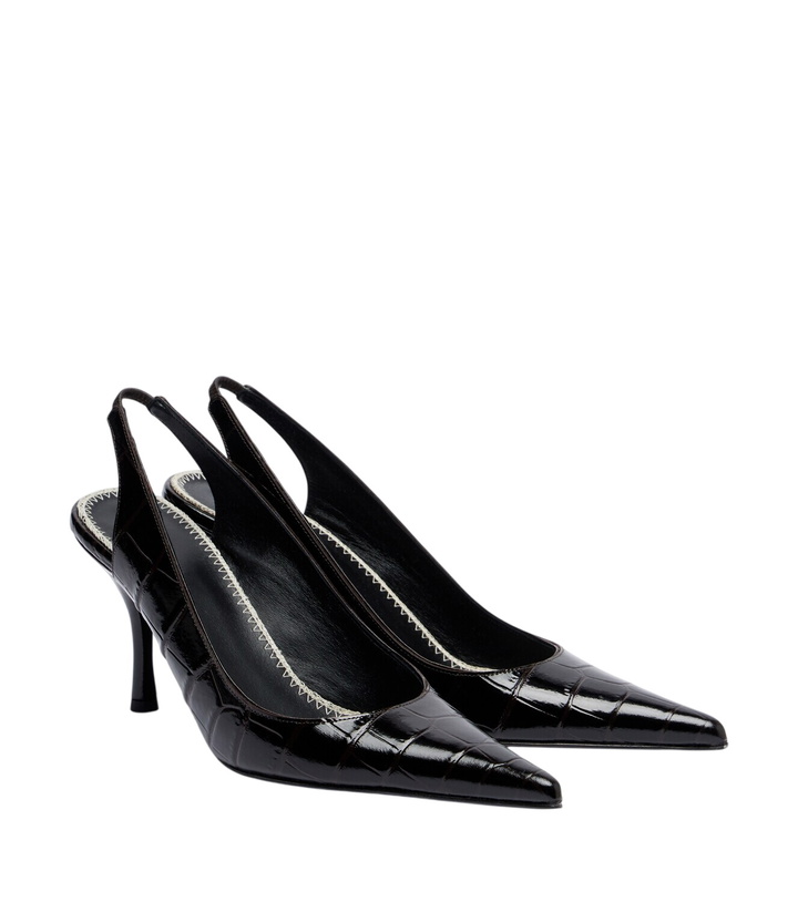 Photo: Magda Butrym Croc-effect leather slingbacks