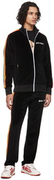 Palm Angels Black Chenille Rainbow Track Jacket