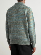 Paul Smith - Striped Wool Polo Shirt - Blue
