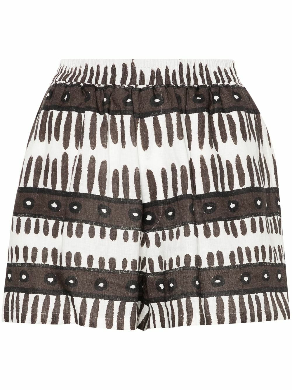 Maison La Plage Brown Kenya Linen Mini Shorts