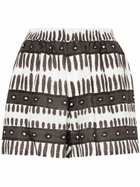 Maison La Plage Brown Kenya Linen Mini Shorts