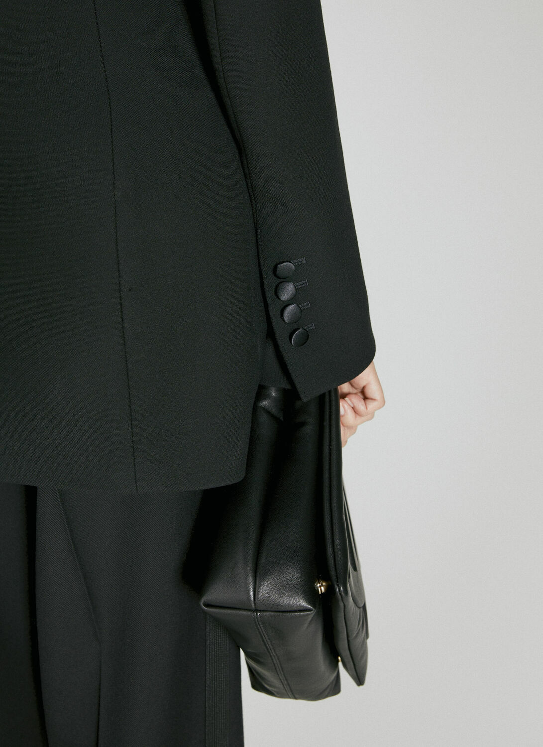 Dolce & Gabbana Long Single-Breasted Wool Cady Jacket