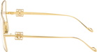 LOEWE Gold Oversize Square Retro Glasses
