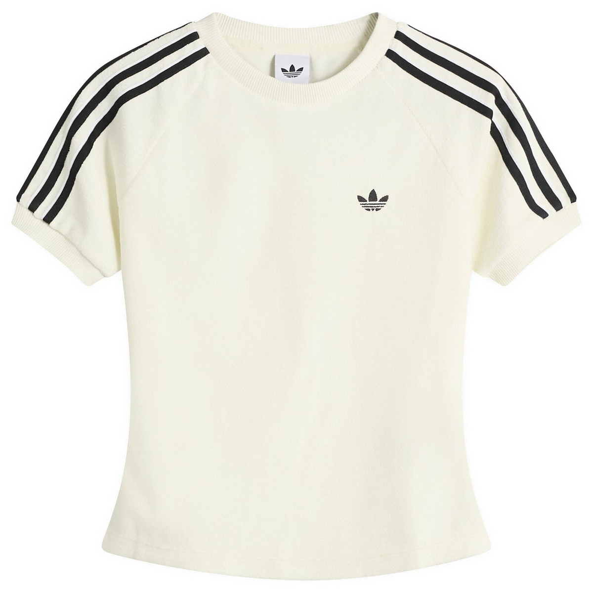 Adidas Women's Terry Towel T-Shirt in Off White