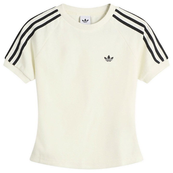 Photo: Adidas Women's Terry Towel T-Shirt in Off White