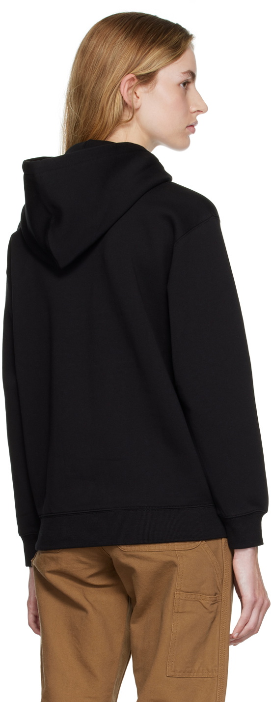 Carhartt Work In Progress Black Embroidered Hoodie