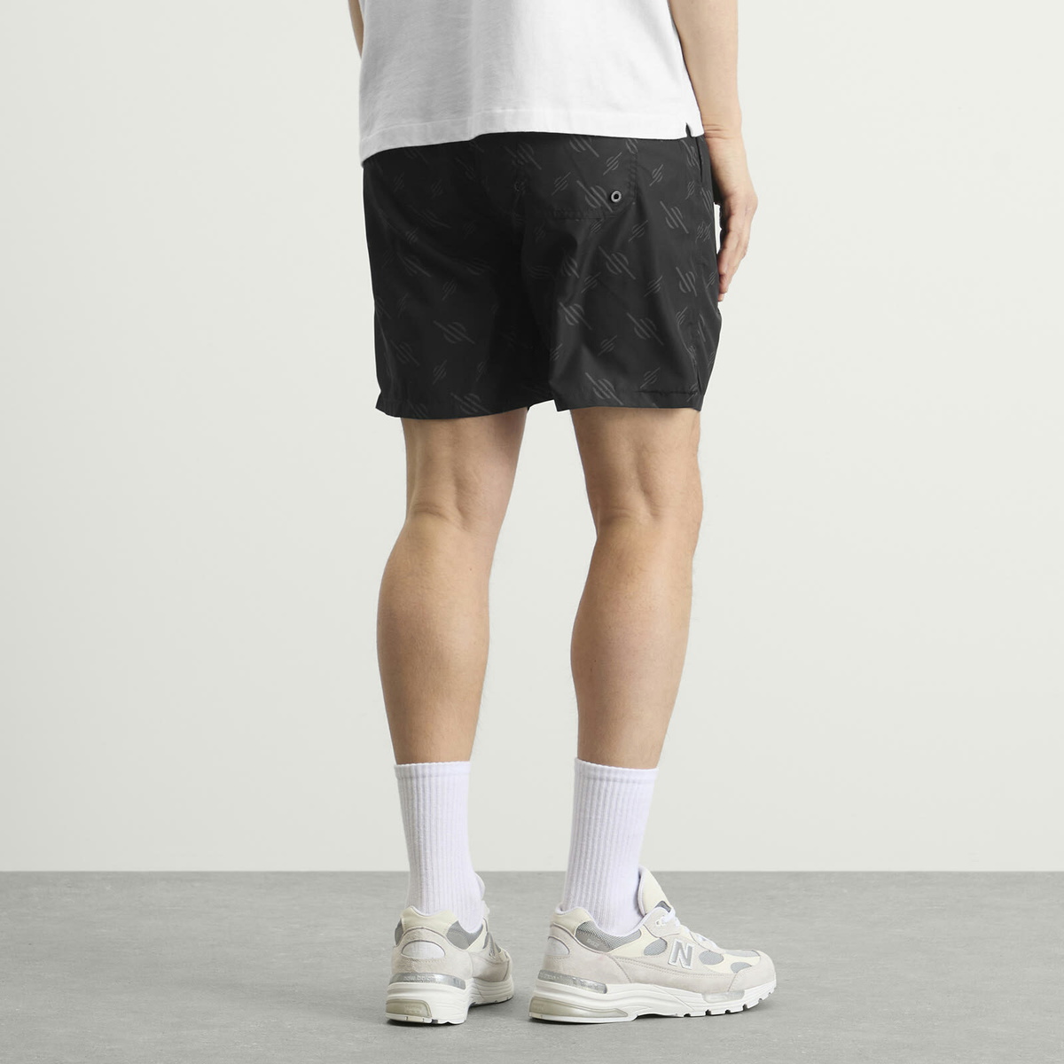 Daily Paper Men's Irregular Monogram Swim Shorts in Black