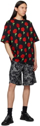 Versace Jeans Couture Black Roses T-Shirt