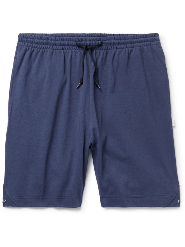 Photo: WTAPS - Cribs Cotton-Jersey Drawstring Shorts - Blue