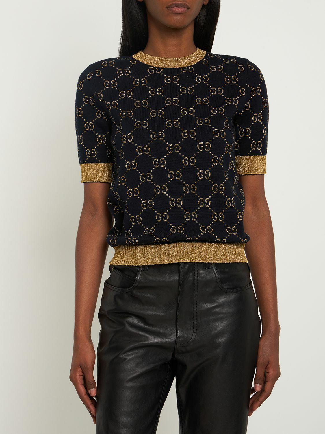 GUCCI スリーブレスニット Gucci Cable Wool Knit Cardigan With Web 'Ivory' 763373-XKDPC-9189