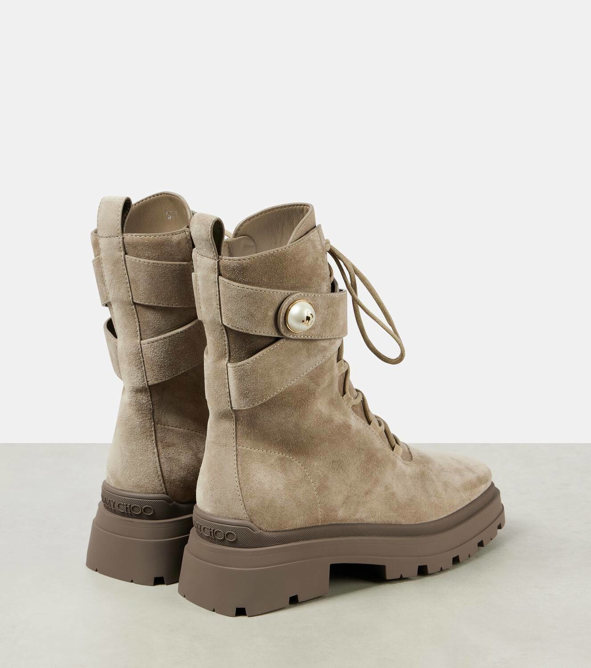 Jimmy Choo Noemi 45 suede combat boots Jimmy Choo display picture 3