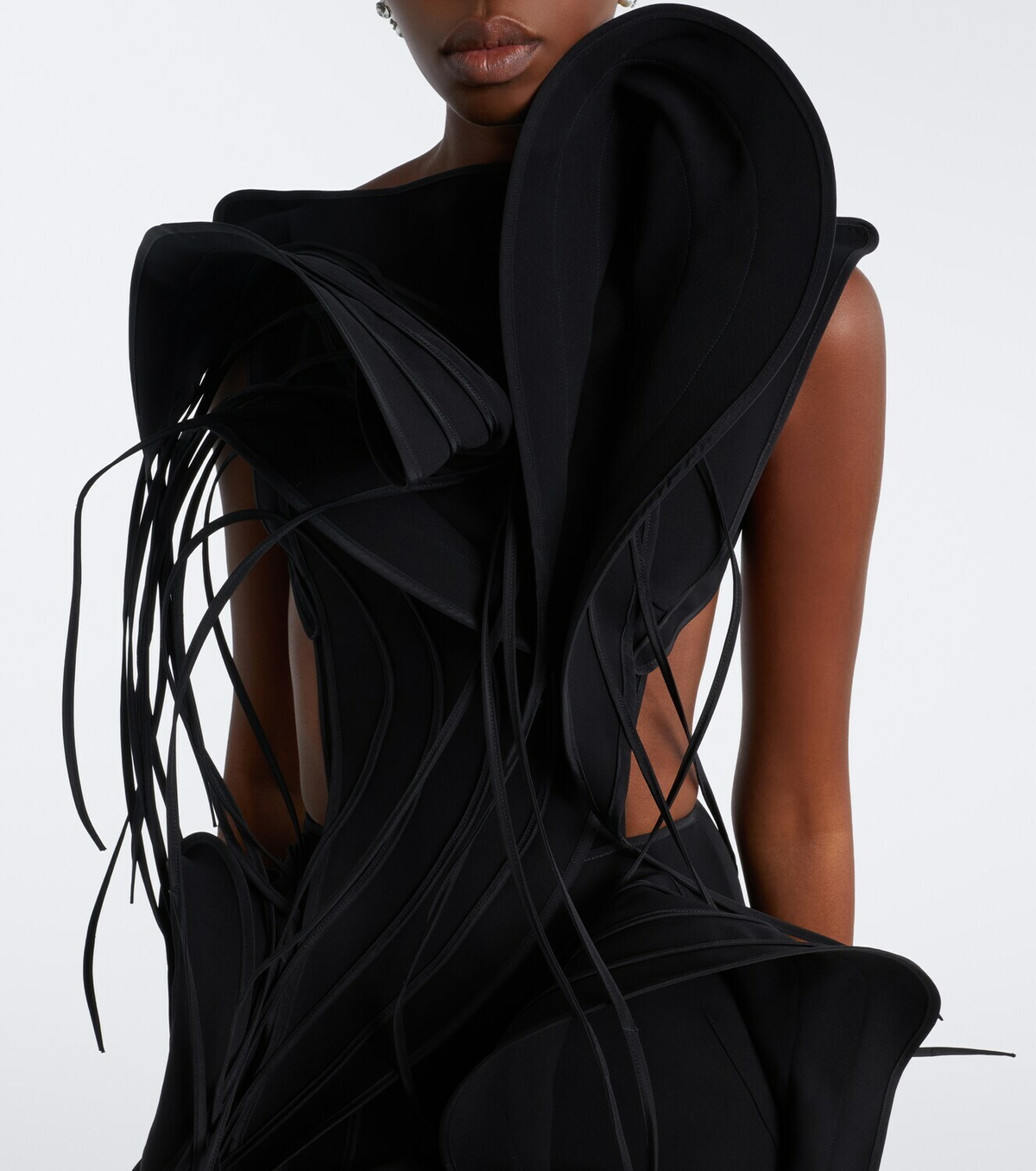 Maticevski Furiosa fringed appliqué gown
