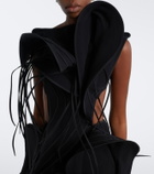 Maticevski Furiosa fringed appliqué gown