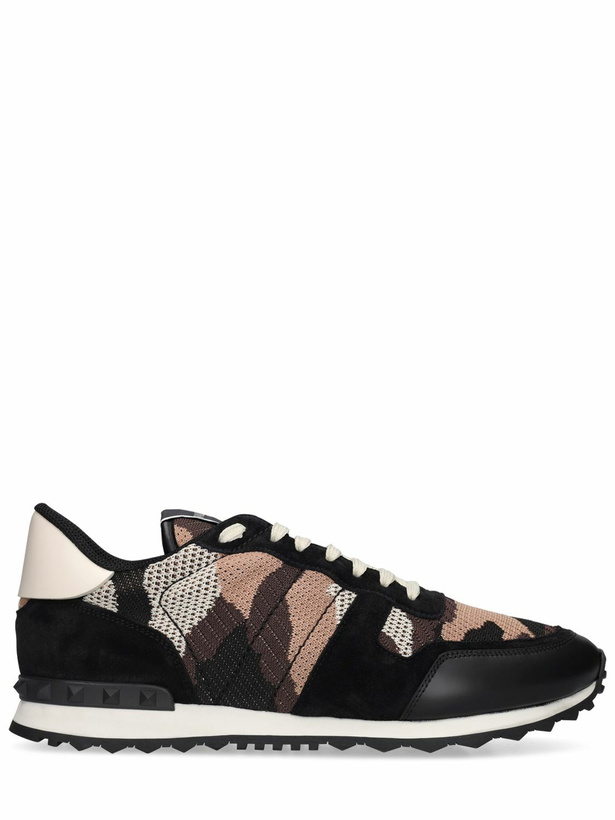 Photo: VALENTINO GARAVANI - Rockrunner Jacquard Low Top Sneakers