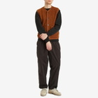 Universal Works Men's Boucle Alvar Fleece Lancaster Gilet in Brown