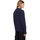 vowels Navy Alpaca Cardigan