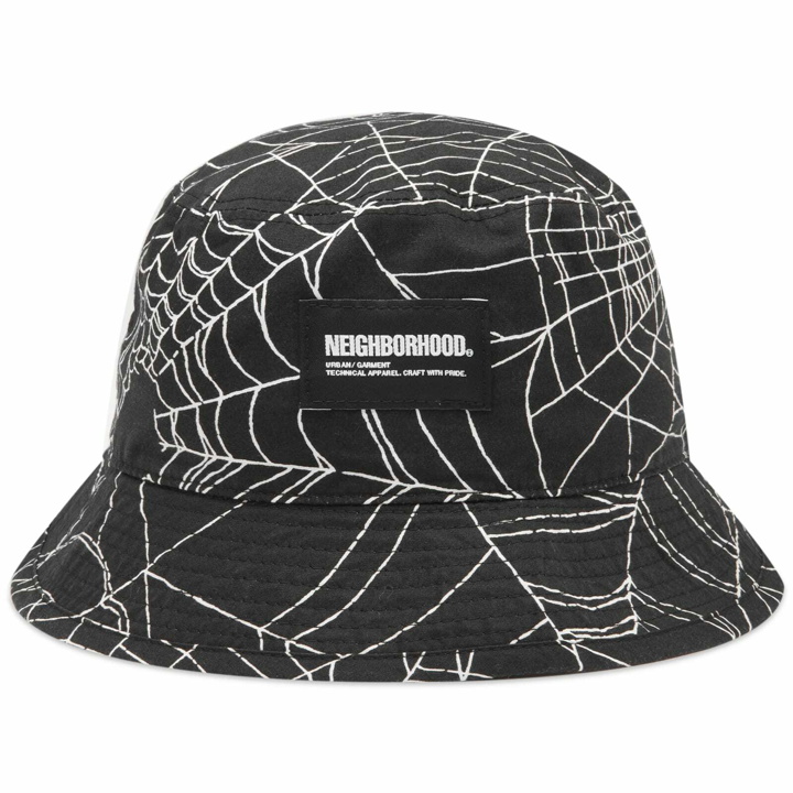Photo: Neighborhood Men's Spiderweb Bucket Hat in Black