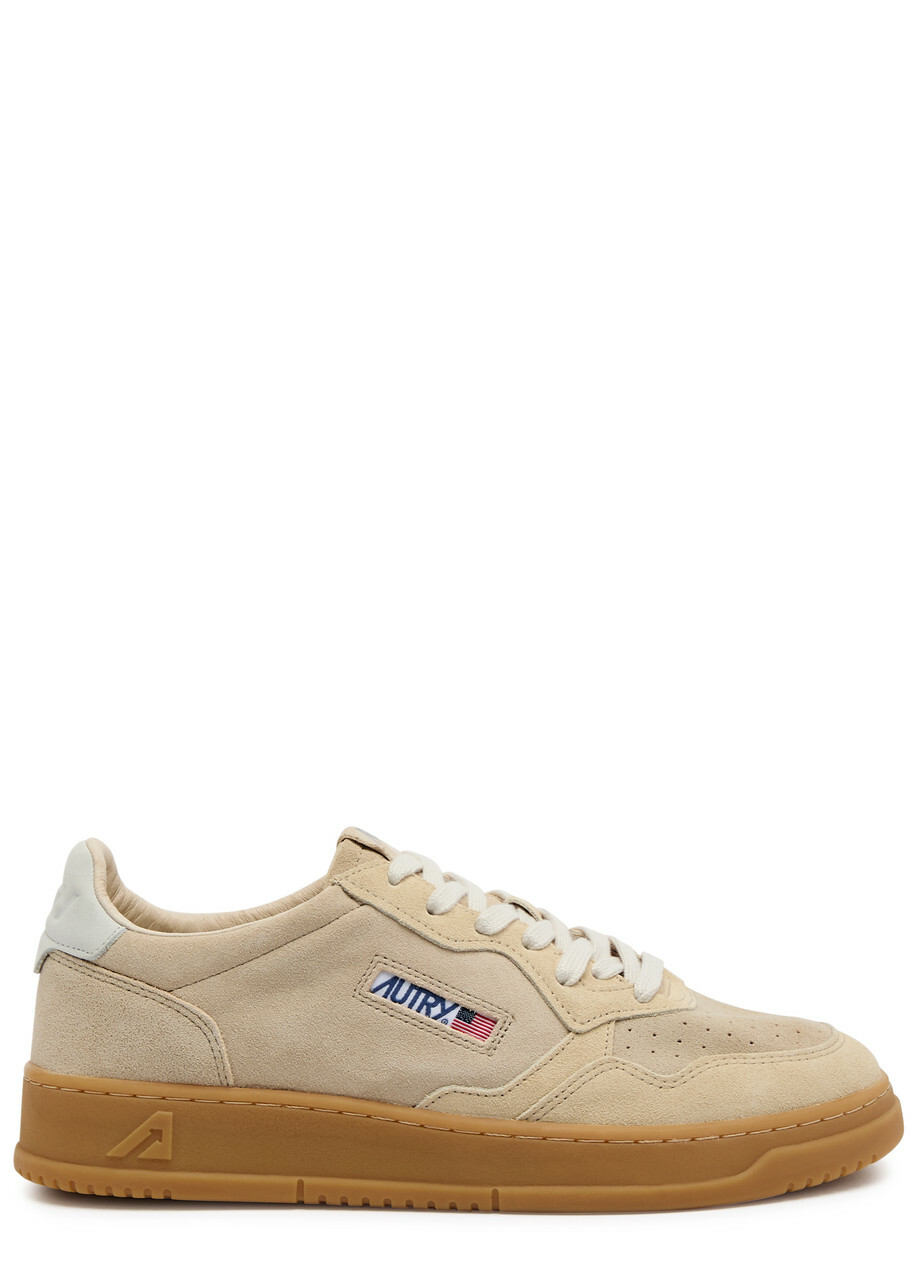 Autry Beige Autry Medalist Panelled Suede Sneakers Beige Autry