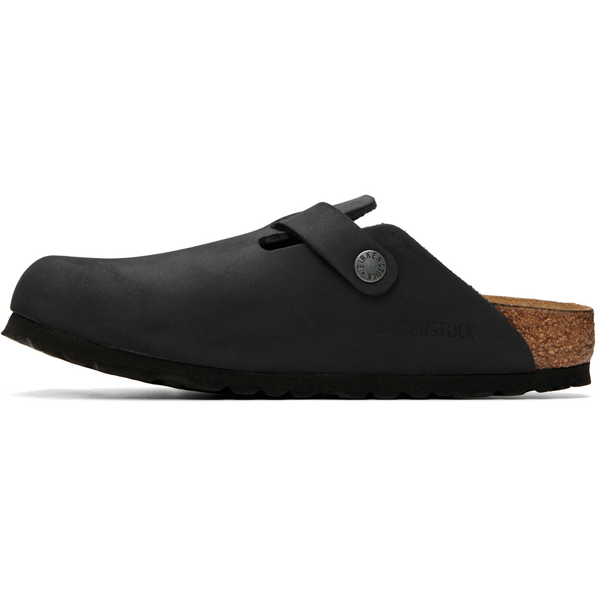 Birkenstock Black Narrow Boston Oiled Leather Loafers