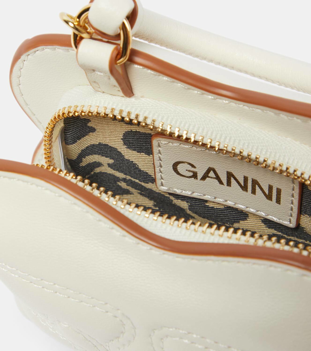 Ganni Butterfly Nano faux leather crossbody bag GANNI