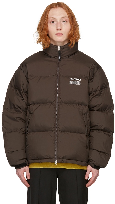Photo: Axel Arigato SSENSE Exclusive Brown Down Observer Puffer Jacket