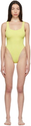 Reina Olga Yellow Scrunch Ruby One-Piece Swimsuit