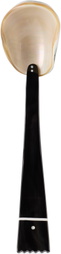Gohar World Black Pearl & Horn Serving Spoon