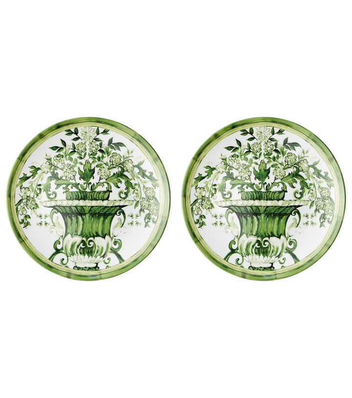Photo: Dolce&Gabbana Casa Verde Maiolica set of 2 dinner plates