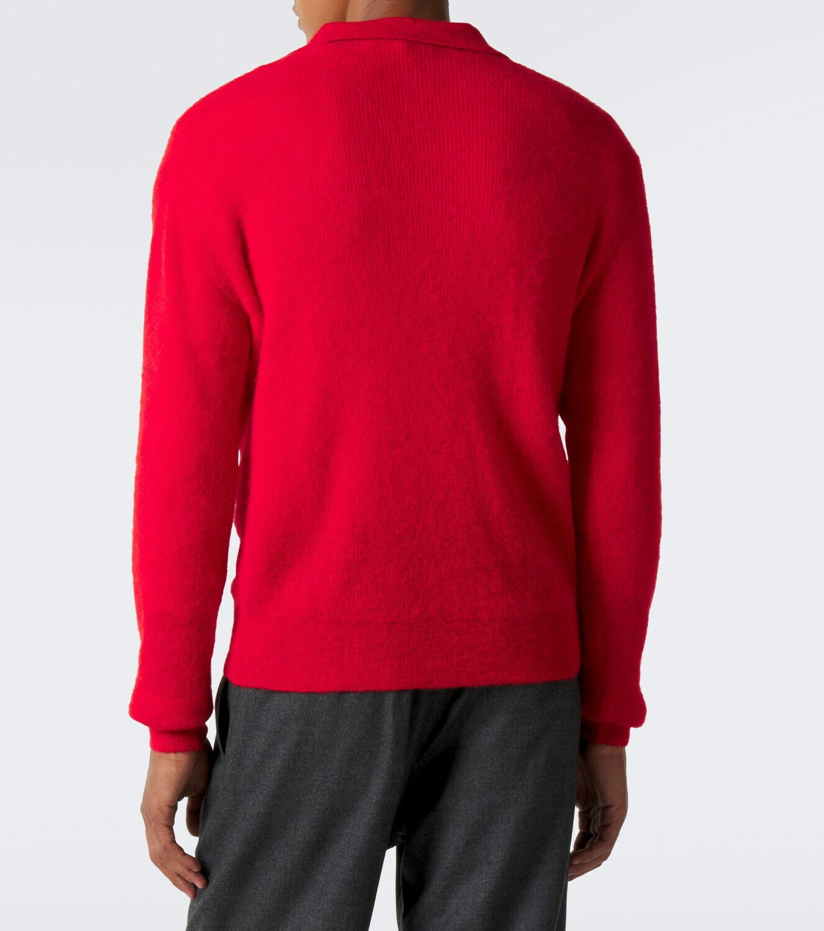 Auralee Alpaca-blend polo sweater