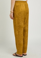 Delos Tao Textured Jacquard Satin Trousers Brown