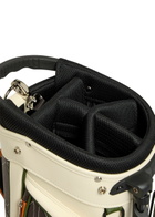Malbon Antilles Embroidered Panelled Faux Leather Golf Cart bag - Cream - One Size