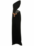 DSQUARED2 - One Shoulder Viscose Crepe Long Dress